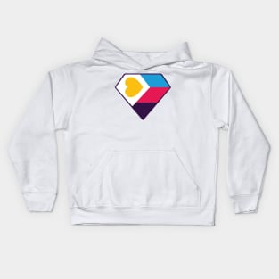 Polyamory Pride - Minimalist Diamond - (New Colors) Kids Hoodie